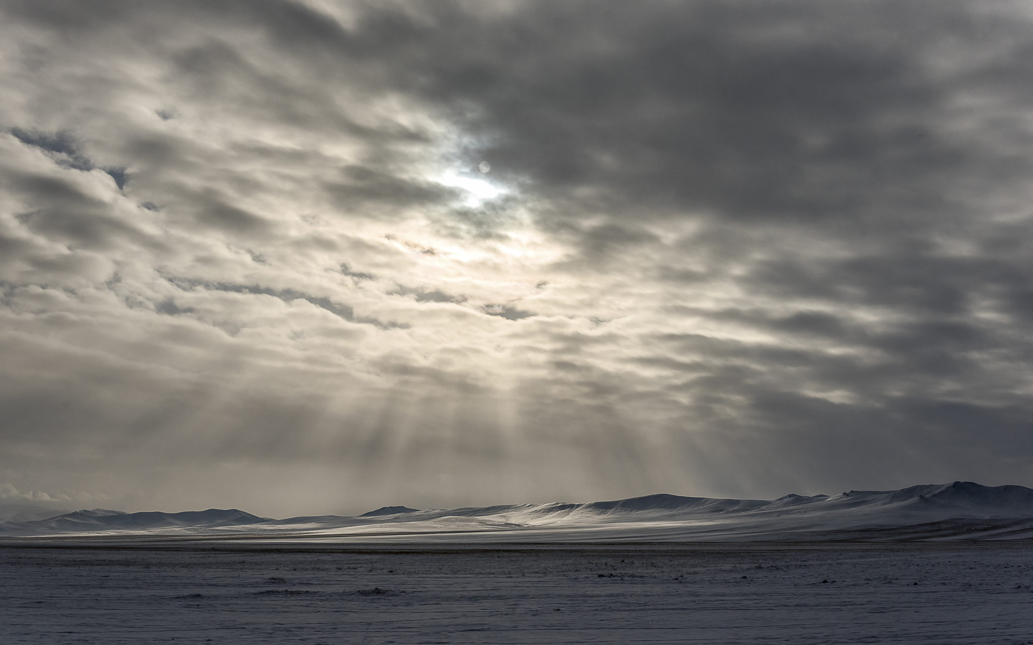 Sun behind the clouds – Mongolia